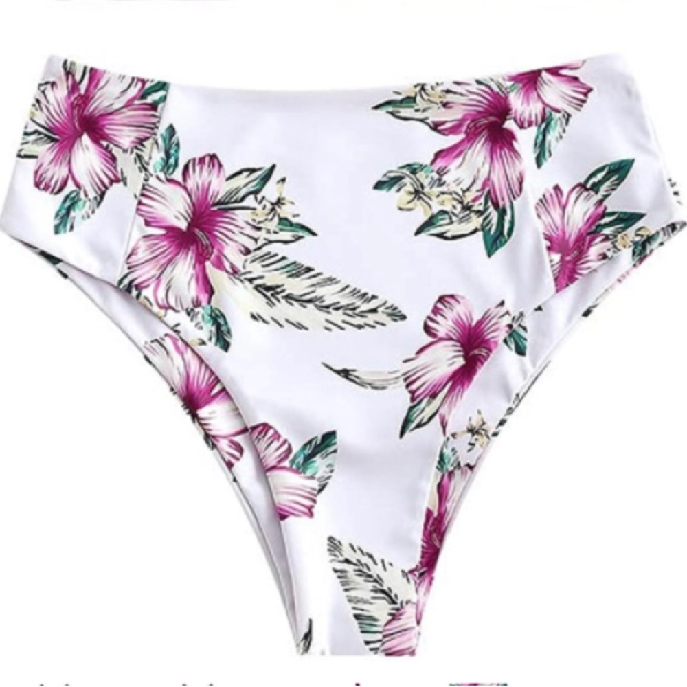 ZAFUL Women’s High Cut One Piece  Swimsuit Floral Print Size L